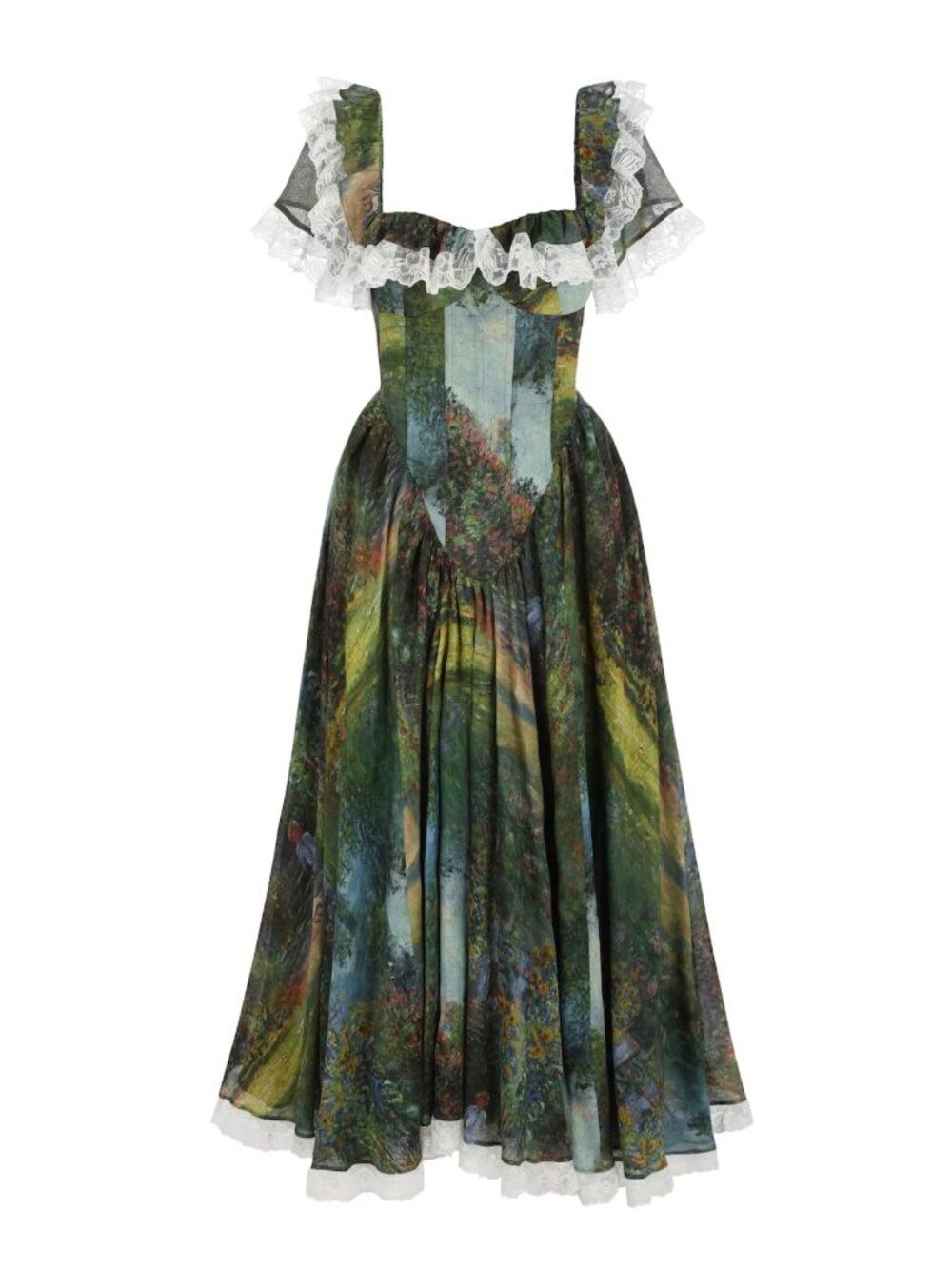 Selkie The Artist's Garden Cupid Midi Dress Medium